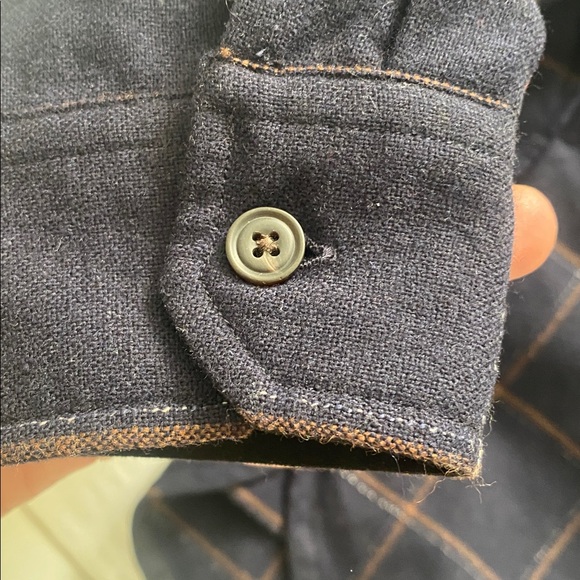 NWOT Vince Wool Blend Crosshatch Windowpane Fit Button Down Shirt Jacket size L - Picture 7 of 8